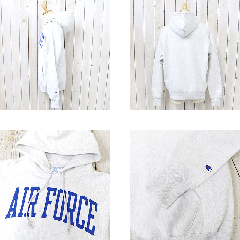 Champion : AIR FORCE FALCONS CHAMPION TEAM ARCH REVERSE WEAVE PULLOVER HOODIE (HEATHER GREY)