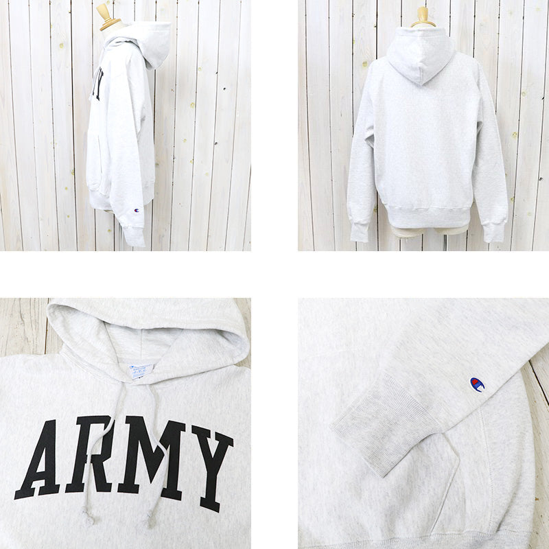 Champion : ARMY BLACK KNIGHTS CHAMPION TEAM ARCH REVERSE WEAVE PULLOVER HOODIE (HEATHER GREY)