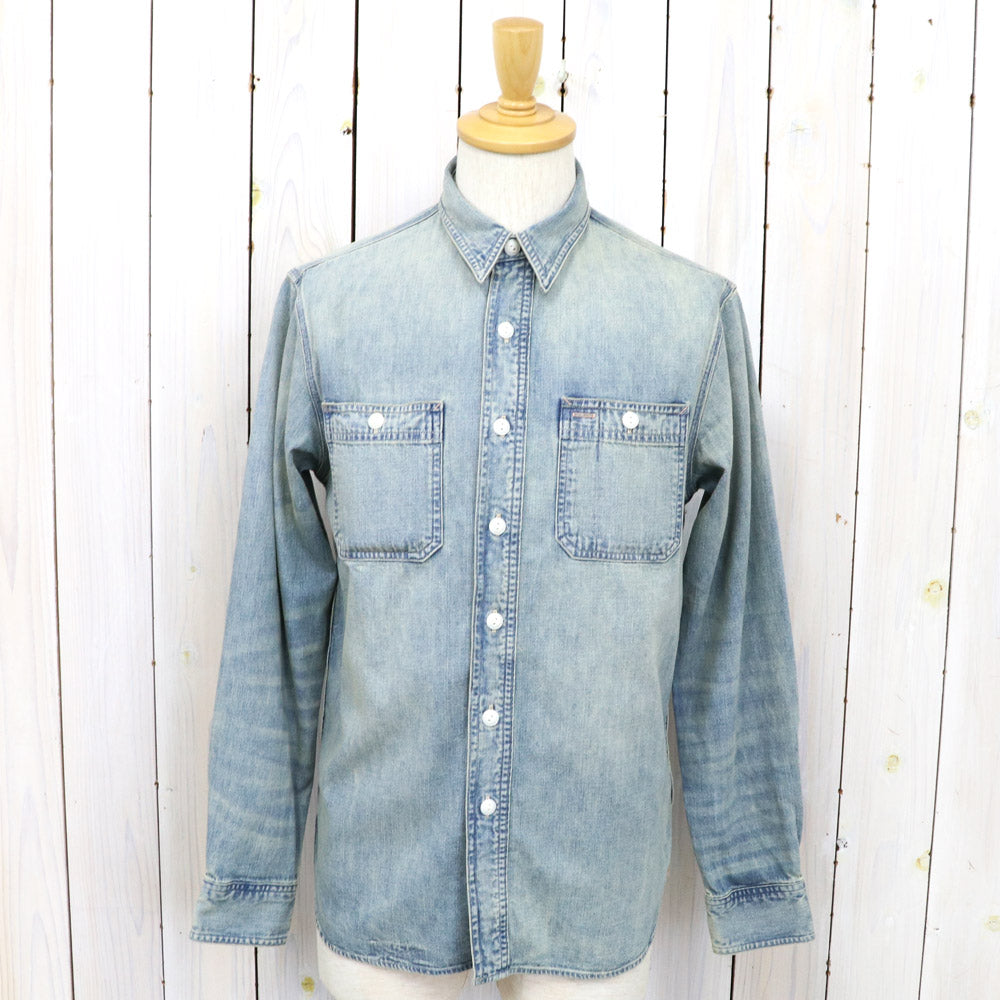 Double RL : INDIGO DENIM WORK SHIRT (MEDIUM WASH)