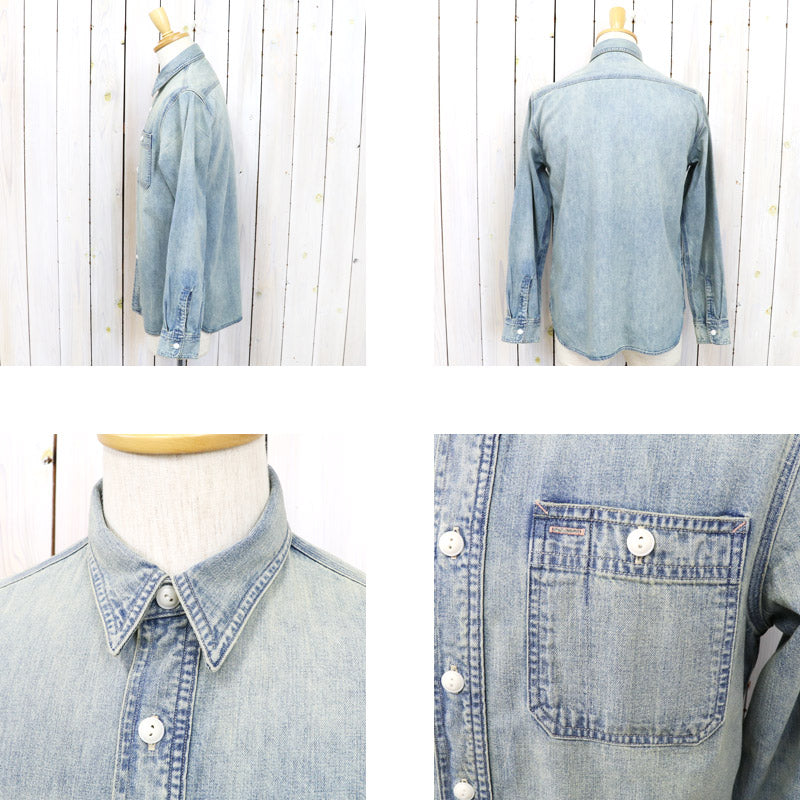 Double RL : INDIGO DENIM WORK SHIRT (MEDIUM WASH)