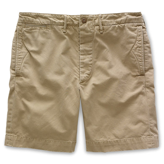 Double RL : COTTON OFFICER’S CHINO SHORT (KHAKI)