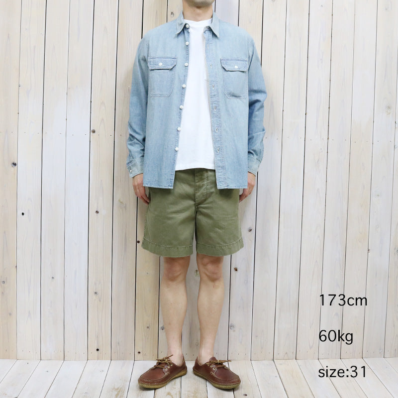 Double RL : HERRINGBONE TWILL FIELD SHORT (OLIVE)