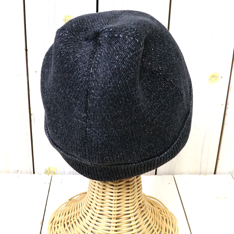Double RL : INDIGO DYED COTTON WATCH CAP (BLACK INDIGO)
