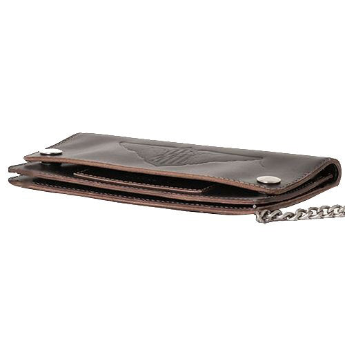 Double RL : LEATHER CHAIN WALLET (BLACK)