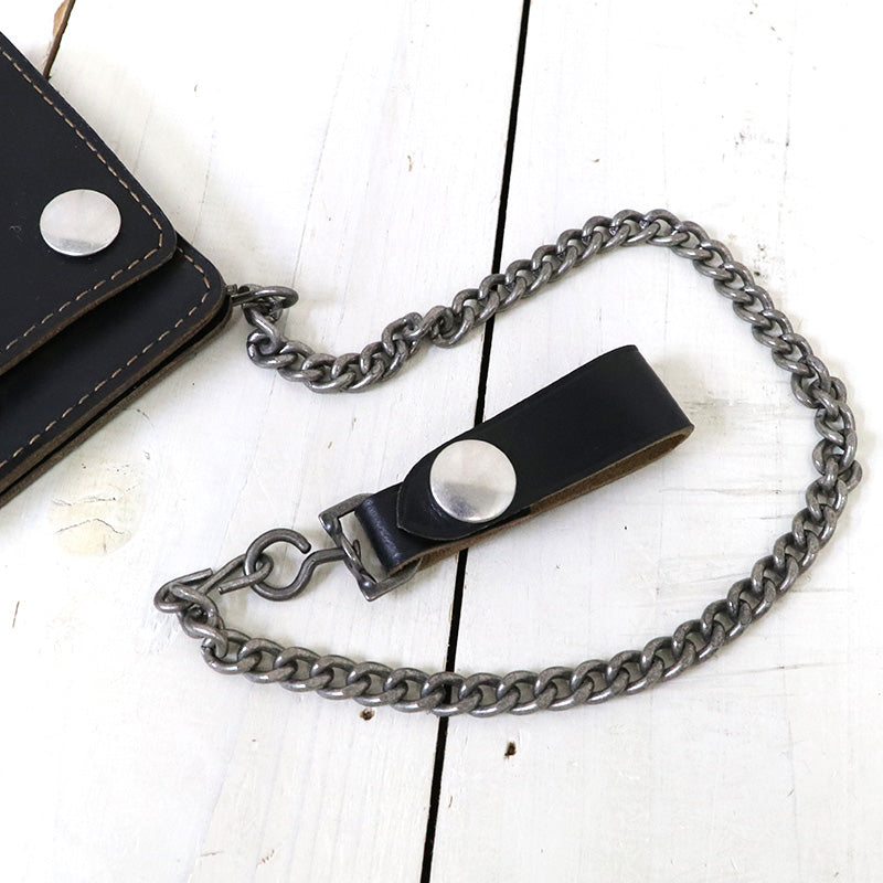 Double RL : LEATHER CHAIN WALLET (BLACK)