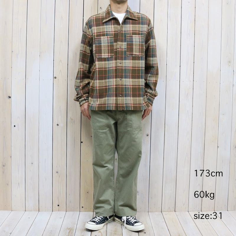 Double RL : COTTON HERRINGBONE PANT (GREEN)