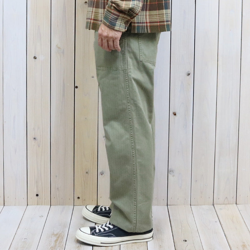 Double RL : COTTON HERRINGBONE PANT (GREEN)