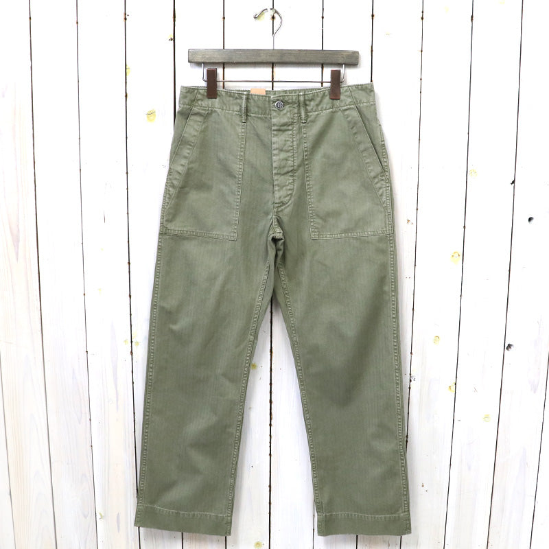 Double RL : COTTON HERRINGBONE PANT (GREEN)