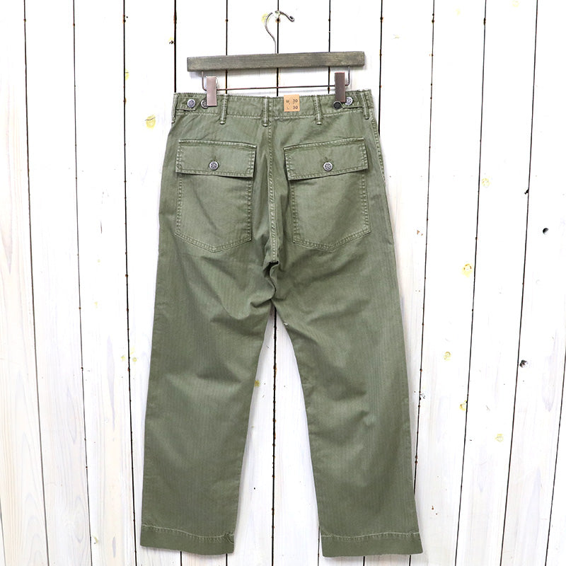 Double RL : COTTON HERRINGBONE PANT (GREEN)