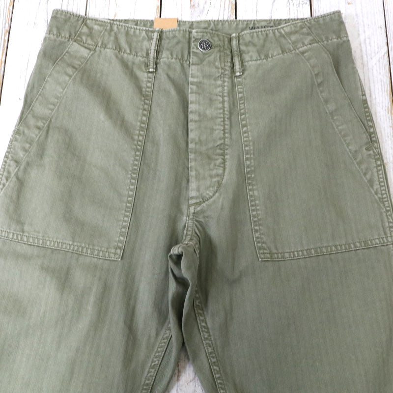 Double RL : COTTON HERRINGBONE PANT (GREEN)