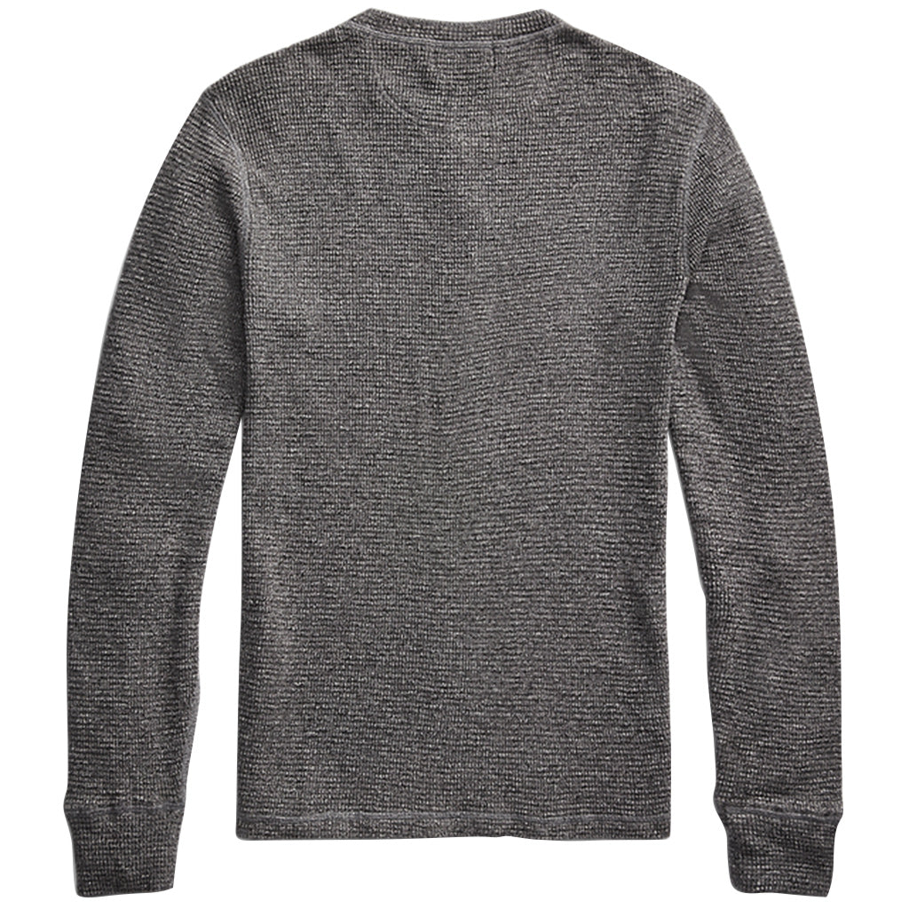 Double RL『WAFFLE-KNIT HENLEY SHIRT』(GREY)