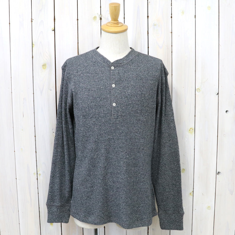 Double RL『WAFFLE-KNIT HENLEY SHIRT』(GREY)