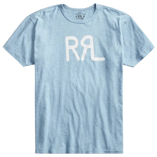 Double RL : LOGO JERSEY T-SHIRT (HEATHER BLUE)
