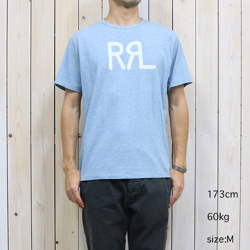 Double RL : LOGO JERSEY T-SHIRT (HEATHER BLUE)