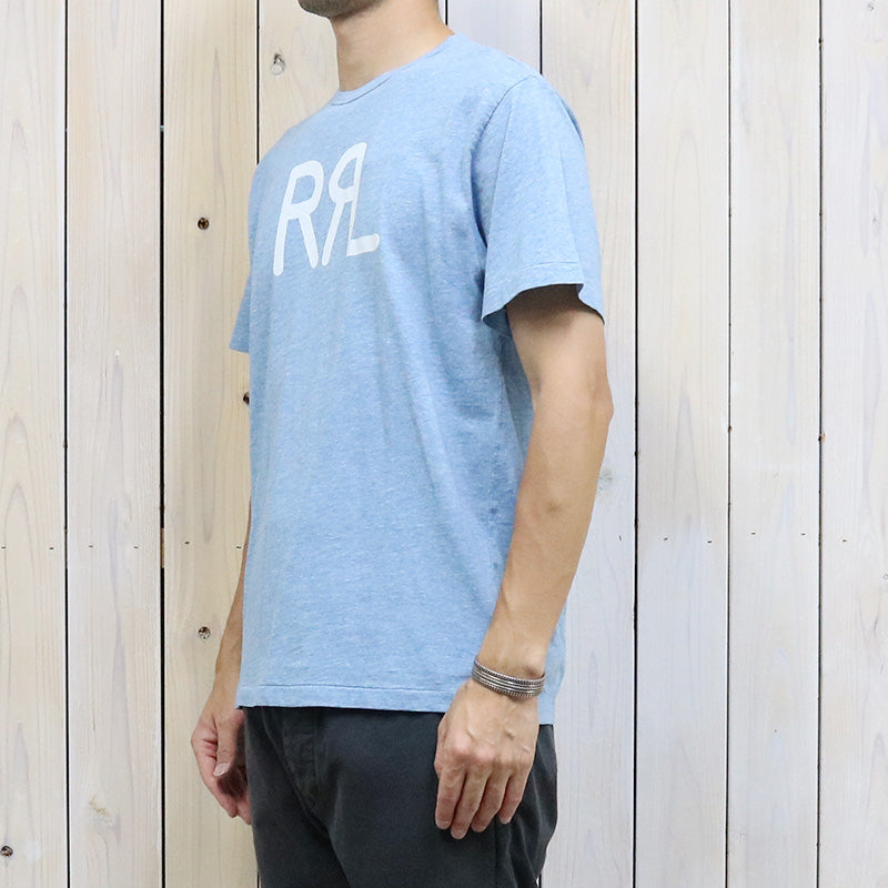 Double RL : LOGO JERSEY T-SHIRT (HEATHER BLUE)