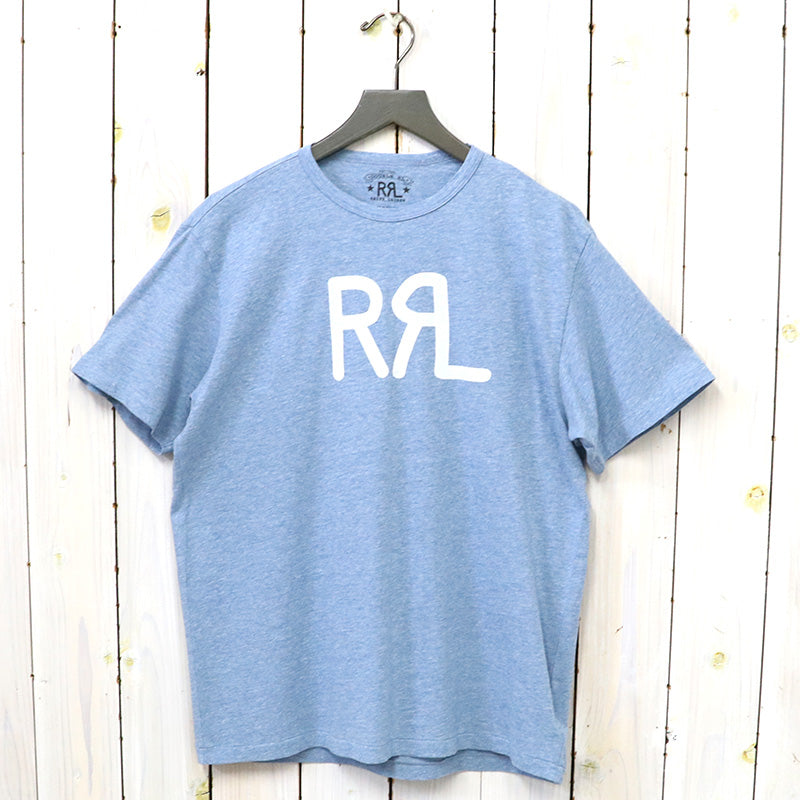 Double RL : LOGO JERSEY T-SHIRT (HEATHER BLUE)