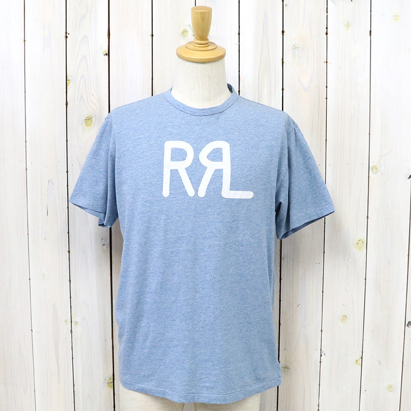 Double RL : LOGO JERSEY T-SHIRT (HEATHER BLUE)