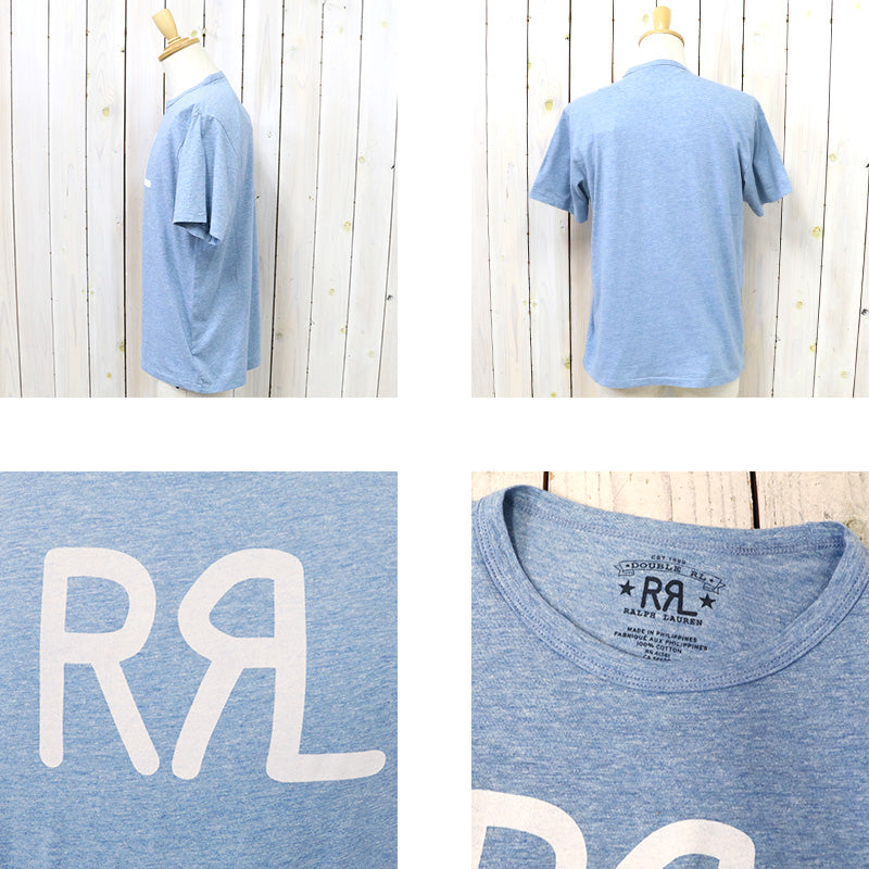 Double RL : LOGO JERSEY T-SHIRT (HEATHER BLUE)