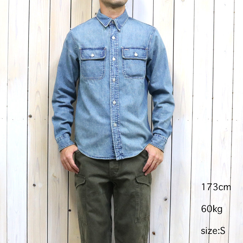 Double RL : INDIGO DENIM WORK SHIRT (CLEARFIELD WASH)
