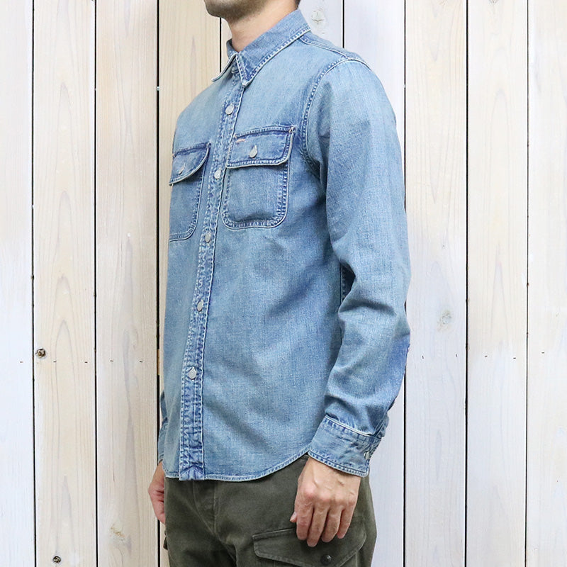 Double RL : INDIGO DENIM WORK SHIRT (CLEARFIELD WASH)