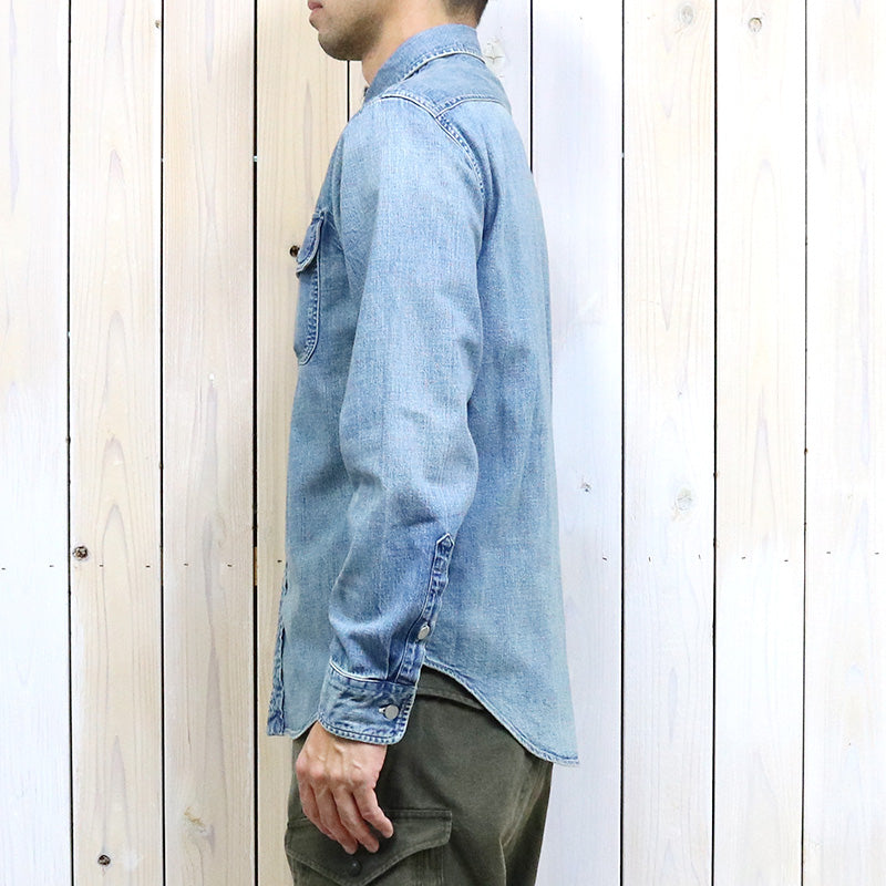 Double RL : INDIGO DENIM WORK SHIRT (CLEARFIELD WASH)