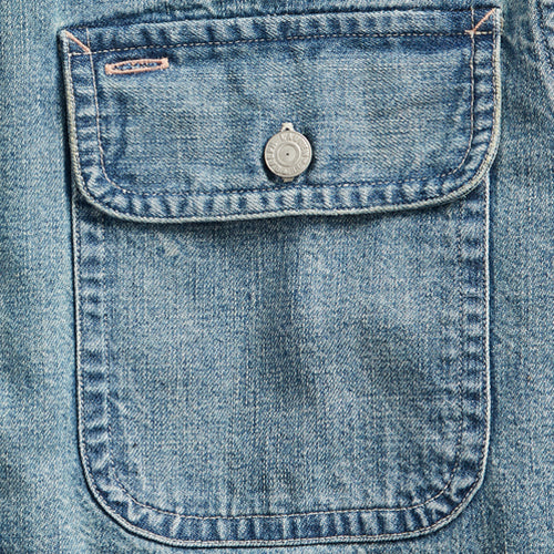 Double RL : INDIGO DENIM WORK SHIRT (CLEARFIELD WASH)
