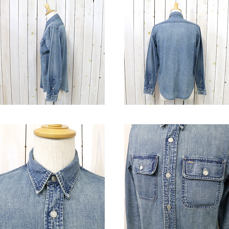 Double RL : INDIGO DENIM WORK SHIRT (CLEARFIELD WASH)