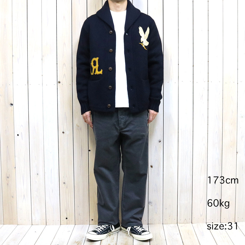 Double RL : GARMENT DYE HERRINGBONE  FIELD PANT (BLACK)