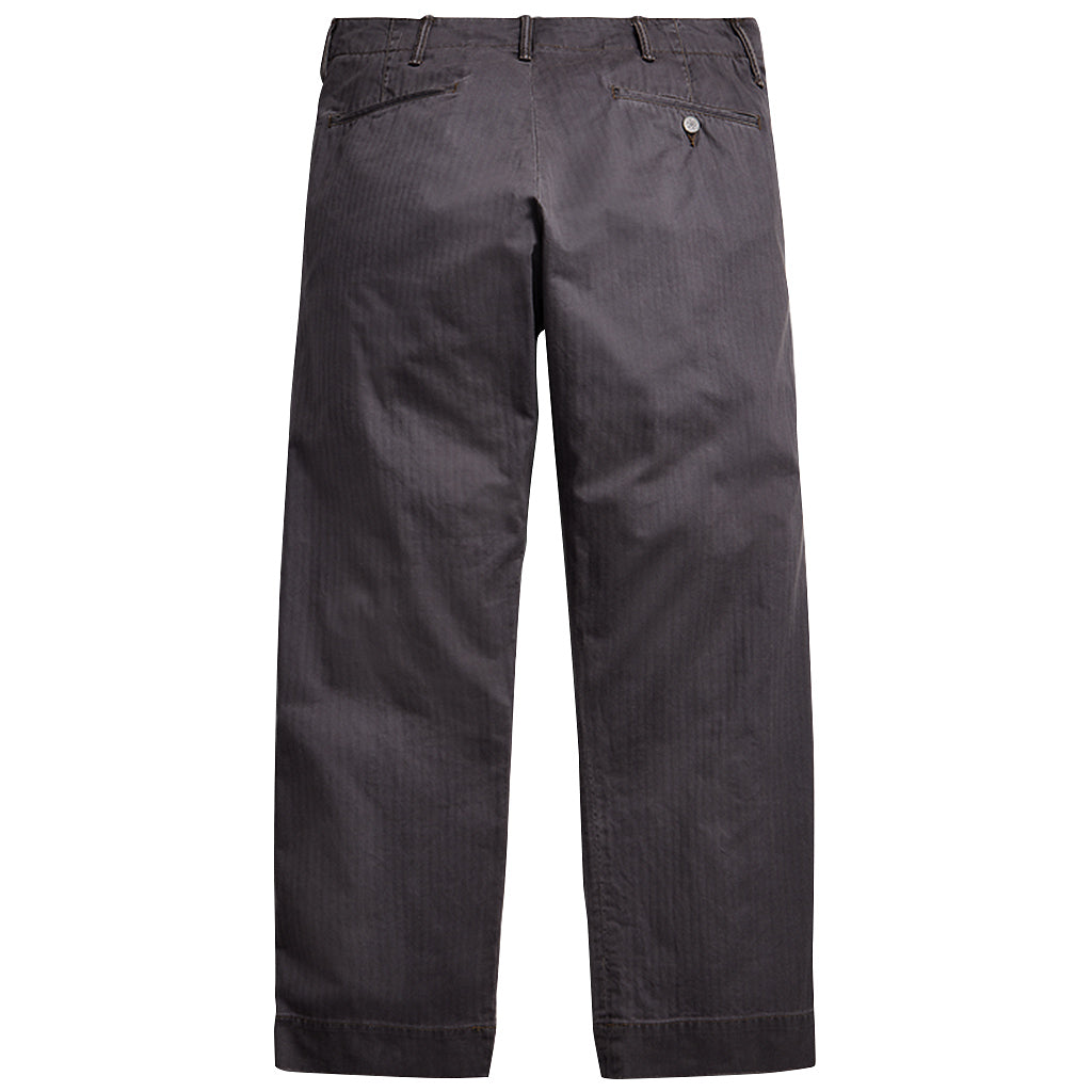 Double RL : GARMENT DYE HERRINGBONE  FIELD PANT (BLACK)