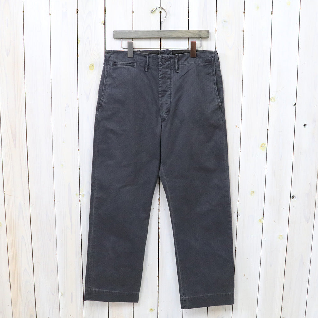 Double RL : GARMENT DYE HERRINGBONE  FIELD PANT (BLACK)