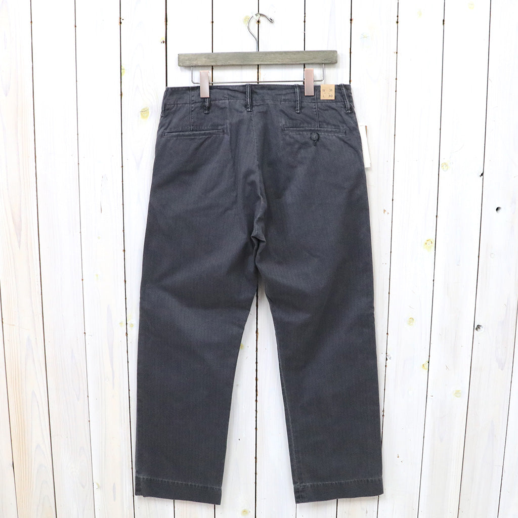 Double RL : GARMENT DYE HERRINGBONE  FIELD PANT (BLACK)