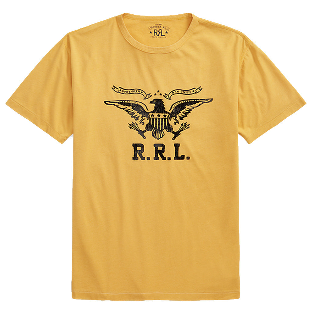 【SALE40%OFF】Double RL『JERSEY GRAPHIC T-SHIRT』(YELLOW)