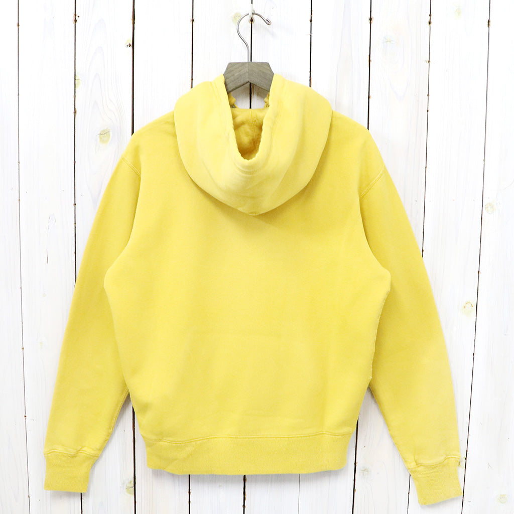 Double RL : GARMENT-DYE FLEECE HOODIE (GOLD)