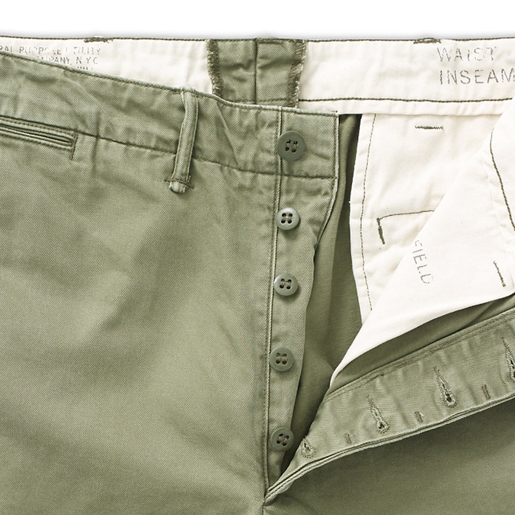 Double RL : COTTON CHINO TROUSER (OLIVE)