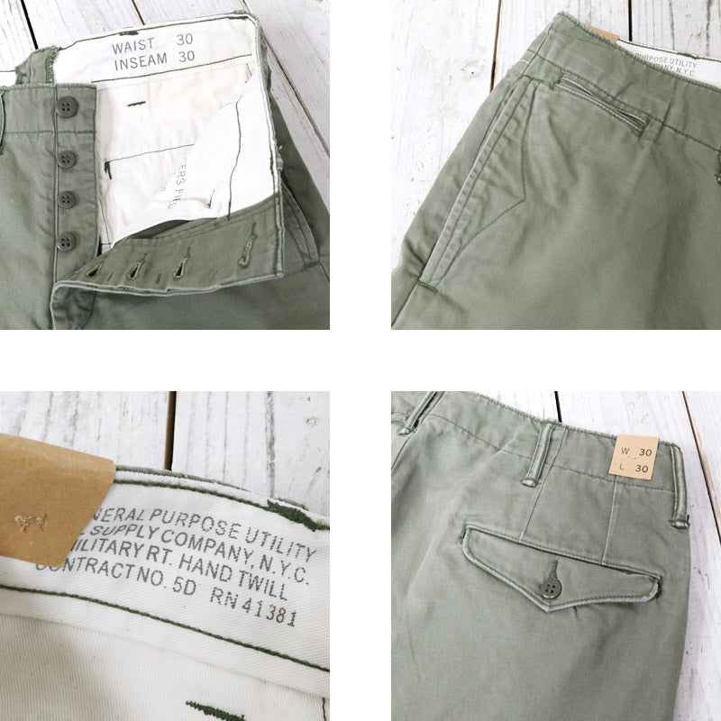 Double RL : COTTON CHINO TROUSER (OLIVE)