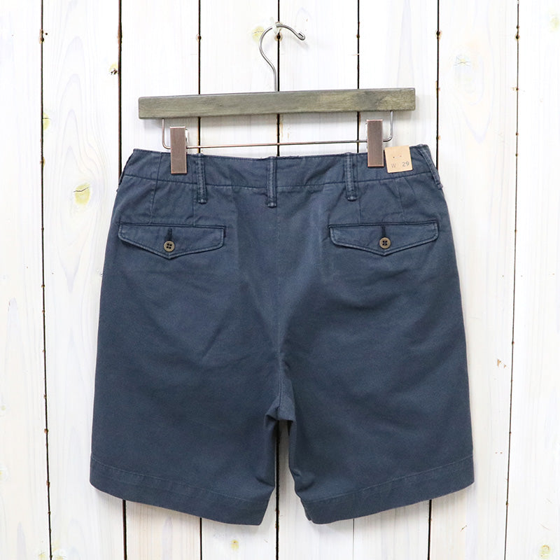 Double RL : COTTON OFFICER’S CHINO SHORT (NAVY)