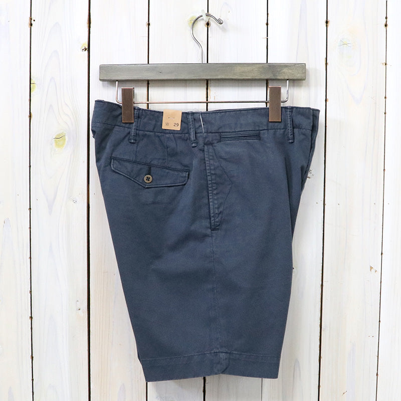 Double RL : COTTON OFFICER’S CHINO SHORT (NAVY)