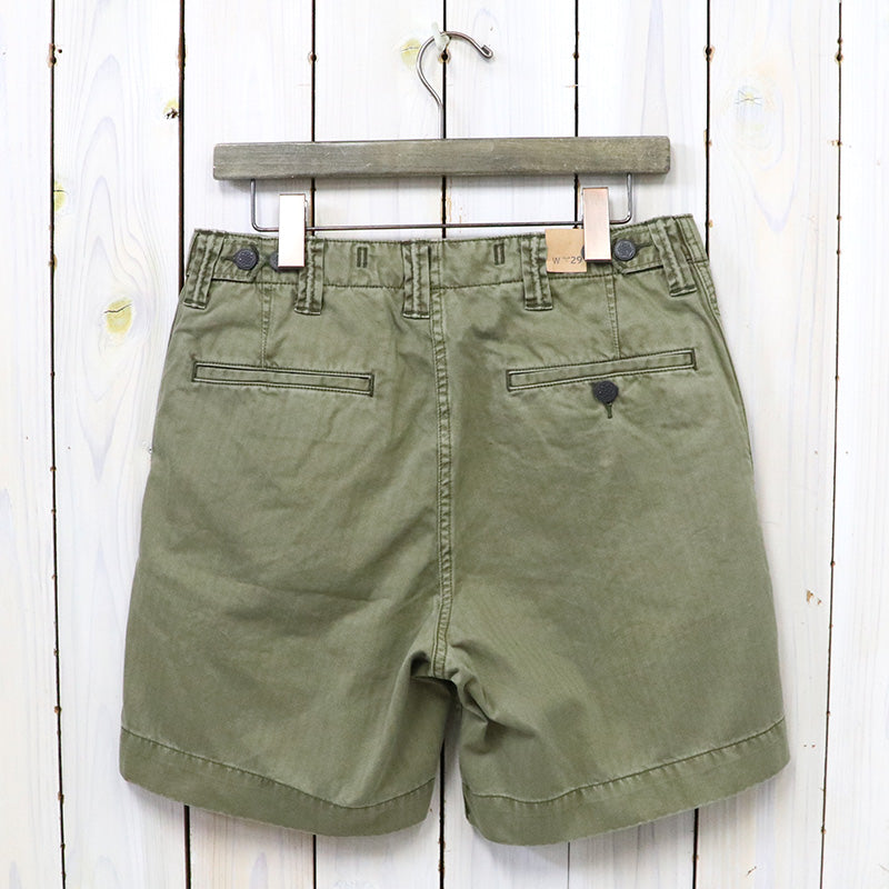 Double RL : HERRINGBONE TWILL FIELD SHORT (OLIVE)