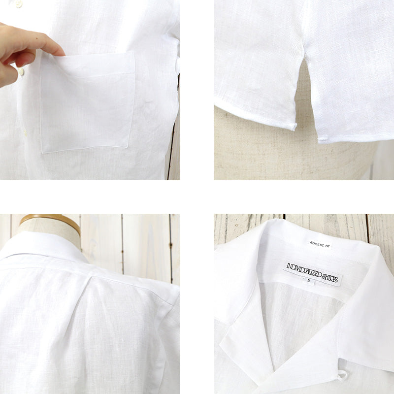 INDIVIDUALIZED SHIRTS『LINEN(CAMP COLLAR S/S)』(WHITE)