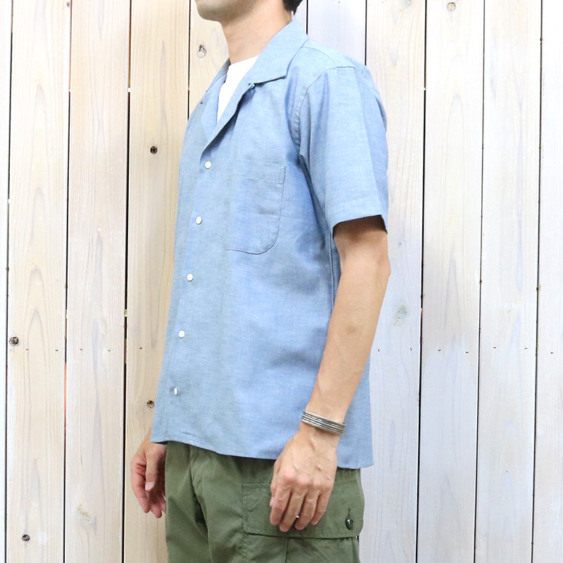 INDIVIDUALIZED SHIRTS『HERITAGE CHAMBRAY CAMP COLLAR S/S』(BLUE)