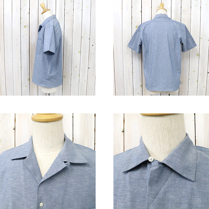 INDIVIDUALIZED SHIRTS『HERITAGE CHAMBRAY CAMP COLLAR S/S』(BLUE)