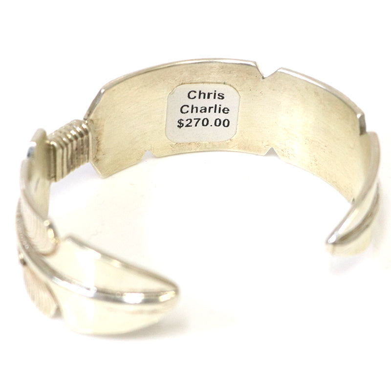 Indian Jewelry『Navajo Chris Charlie Feather Bangle 925 Silver』