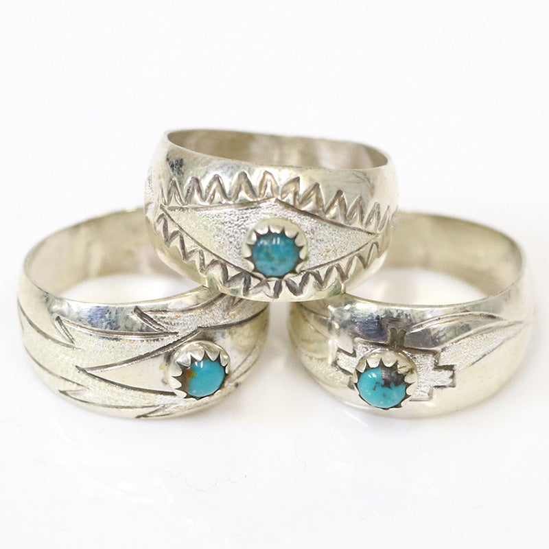 Indian Jewelry : Navajo Florence Tahe Ring Type-B