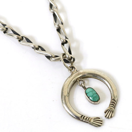 Indian Jewelry : Navajo Friston Toledo Baby Naja Necklace