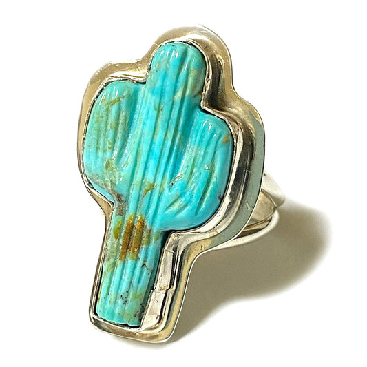 Indian Jewelry : Navajo Rita Dawes Cactus Ring