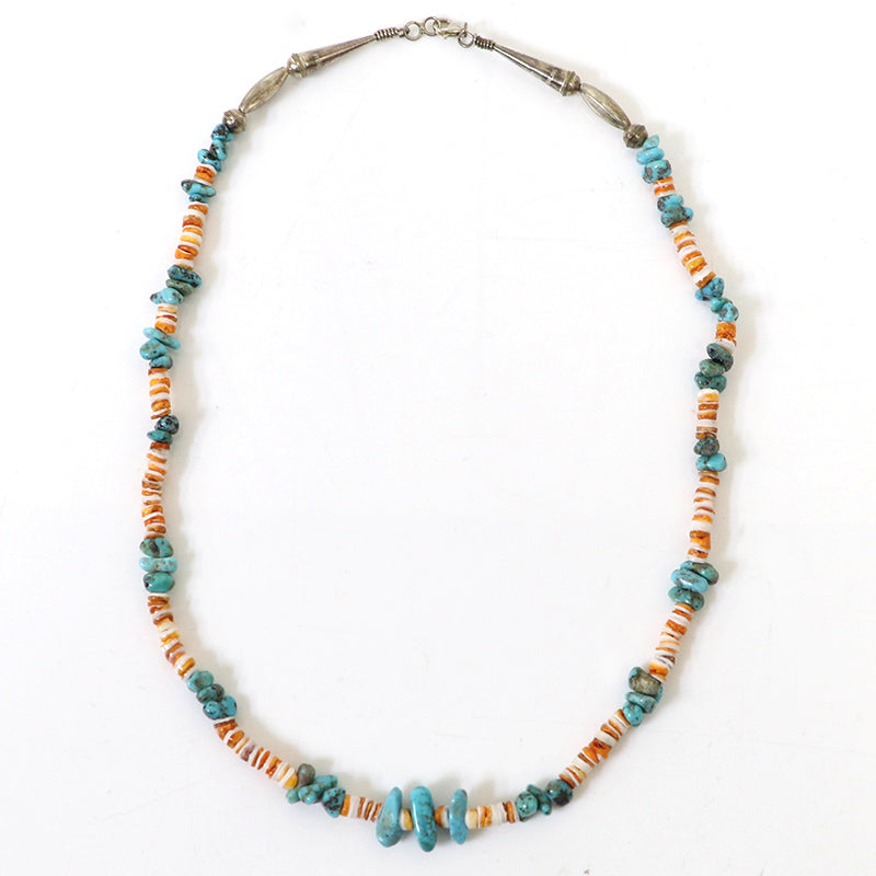 Indian Jewelry : Navajo Kingman Spinycys Necklace