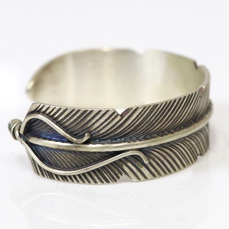 Indian Jewelry『Navajo Chris Charlie Feather Bangle Type-A』