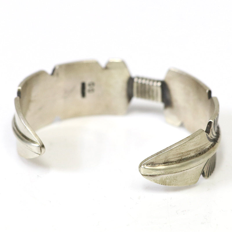 Indian Jewelry : Navajo Chris Charlie Feather Bangle Type-B