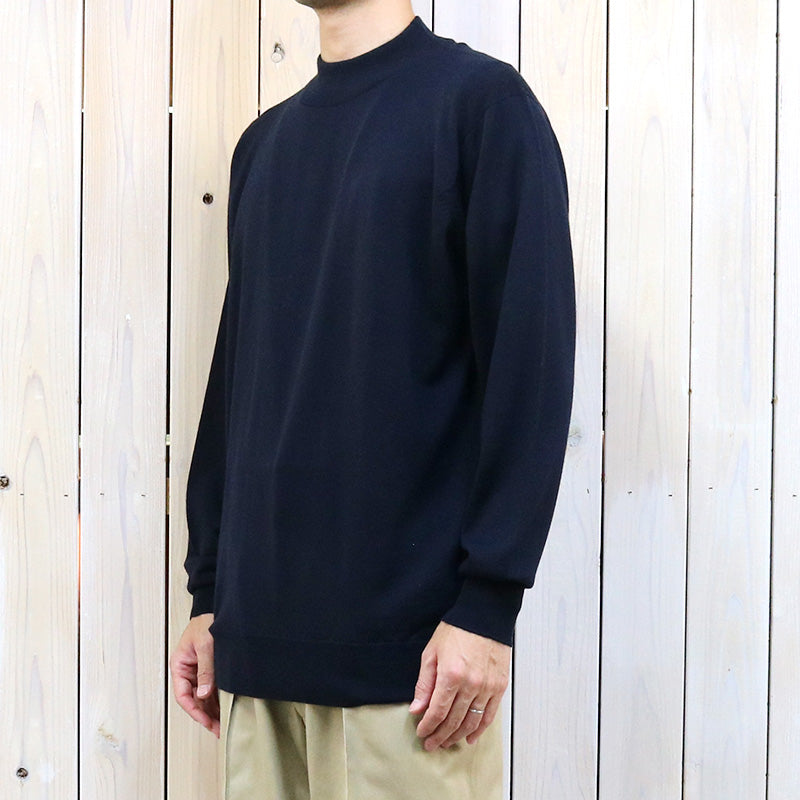 JOHN SMEDLEY『A4546(長袖モックネック)』(MIDNIGHT)