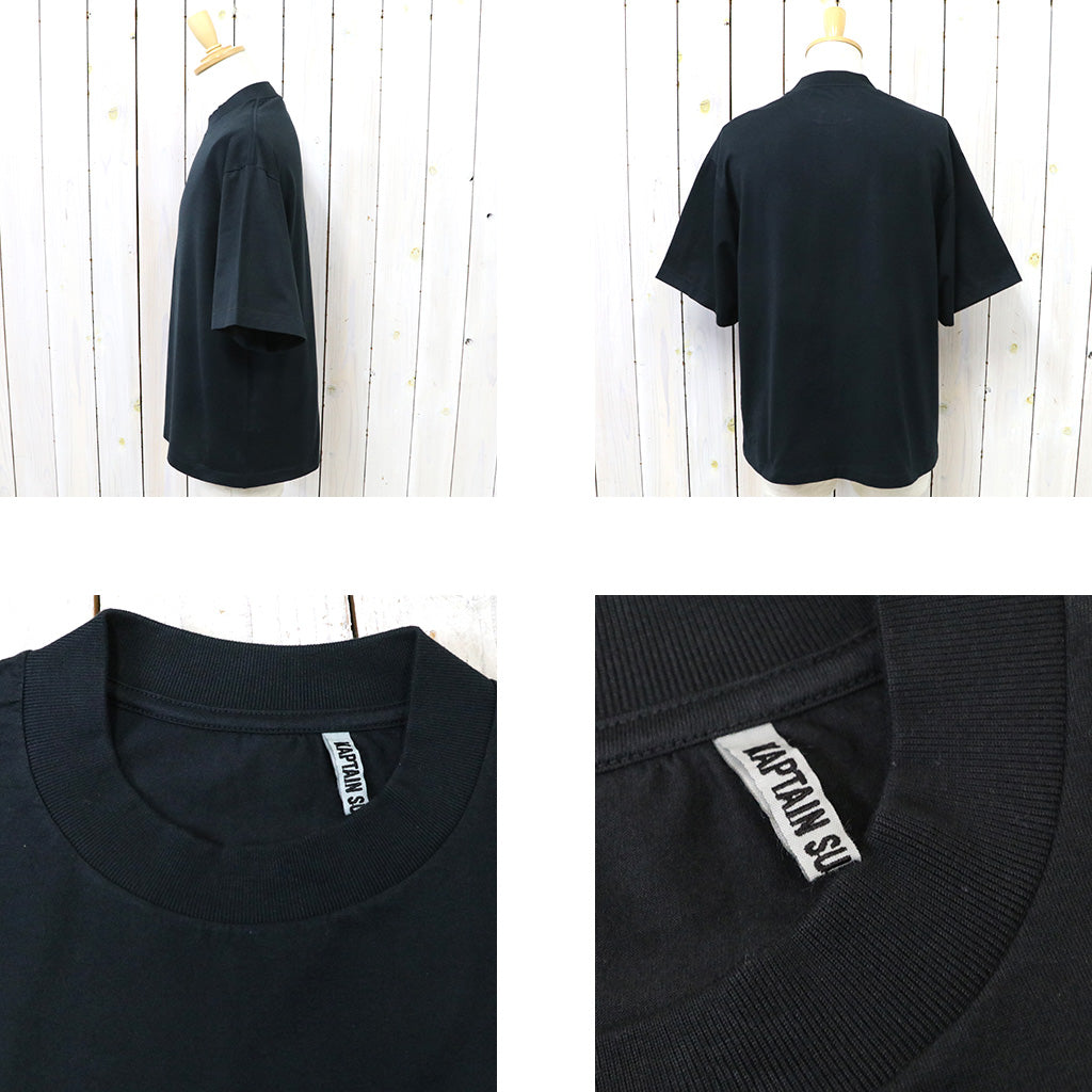 Kaptain Sunshine『Suvin Supima Tube Tee Light』(BLACK)